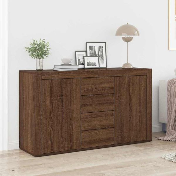 vidaXL Servírovacia skriňa Hnedý dub 120 x 36 x 69 cm Kompozitné drevo