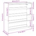 vidaXL Regál na topánky čierny 80x25x81 cm spracované drevo
