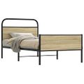 vidaXL Posteľný rám bez matraca 90x200 cm dub sonoma kompozitné drevo