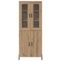vidaXL Highboard Remeselný dub 69,5 x 34 x 180 cm Kompozitné drevo