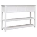 vidaXL Komoda biela 115x30x76 cm drevená