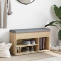 vidaXL Lavička na topánky dub sonoma 82x32x45,5 cm kompozitné drevo