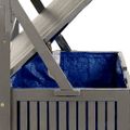 vidaXL Úložný box s mriežkou sivý 99x50x160 cm akáciový masív