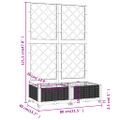 vidaXL Záhradný kvetináč s mriežkou bledosivý 80x40x121,5 cm PP