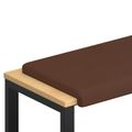 vidaXL Vankúš na lavičku Umelá koža Hnedá Hĺbka 35 cm