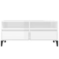 vidaXL TV skrinka lesklá biela 100x34,5x44,5 cm kompozitné drevo