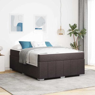 vidaXL Rám postele s matracmi Tmavohnedá 160 x 200 cm látka