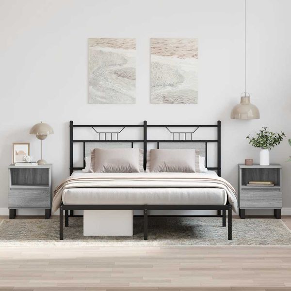 vidaXL Nočné stolíky 2 ks sivý dub sonoma 40x35x50 cm kompozitné drevo