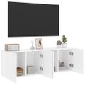 vidaXL TV skrinky nástenné 2 ks biele 60x30x41 cm