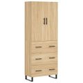 vidaXL Vysoká skrinka dub sonoma 69,5x34x180 cm spracované drevo