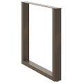vidaXL Nohy k jedálenskému stolu v tvare U, 3 ks, prírodná oceľ, 80 x (72-73) cm, oceľ