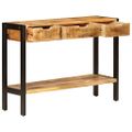 vidaXL Príborník z mangového dreva s 3 zásuvkami 110x35x75 cm