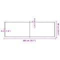 vidaXL Stolová doska tmavohnedá 200x60x(2-4)cm ošetrený masív hrany