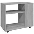 vidaXL Príručný stolík sivý dub sonoma 70x35x60,5 cm spracované drevo