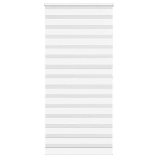 vidaXL Zebra roleta biela 105x200 cm šírka látky 100,9cm polyester