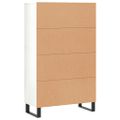 vidaXL Vysoká skrinka lesklá biela 69,5x31x115 cm kompozitné drevo
