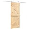 vidaXL Posuvné dvere Prírodná a biela 80 x 210 cm Borovicový masív