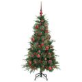 vidaXL Umelý Sklápací Vianočný Stromček Zelená 150 cm PE a PVC