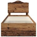 vidaXL Rám postele Staré drevo 100 x 200 cm Masívne borovicové drevo
