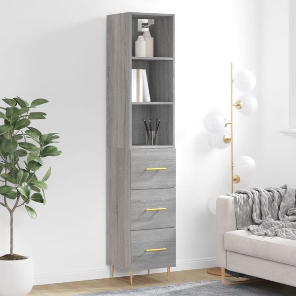 vidaXL Vysoká skrinka dub sonoma 34,5x34x180 cm spracované drevo