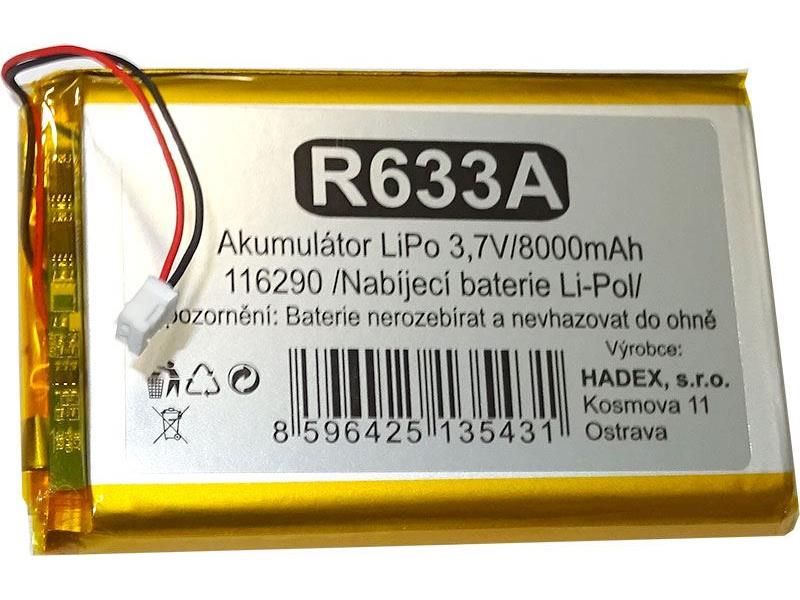 Nabíjacie batérie Li-Pol 3,7V/8000mAh 116290 Hadex