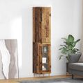 vidaXL Highboard 2 ks Staré drevo 34,5 x 34 x 180 cm Kompozitné drevo