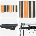 vidaXL Sklopná markíza Zelená a žltá 350 x 250 cm Polyester