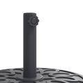 vidaXL Podstavec pod slnečník s kolesami pre Ø38/48 mm tyče 27 kg kruh