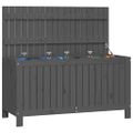 vidaXL Záhradný úložný box sivý 115x49x60 cm masívna borovica