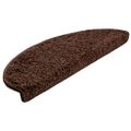 vidaXL Schodové rohože 20 ks 65x21x4 cm hnedé polkruhové veľké