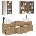 vidaXL Set kabinetov do kúpeľne 5 ks Dub artisan Kompozitné drevo