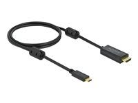 Kábel video/audio - 24 pin USB-C s pinmi (male) do HDMI s pinmi (male) - 1 m - čierna - podporuje 4K, aktívny