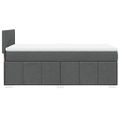 vidaXL Posteľný rám boxsping s matracom tmavosivý 80x200 cm látka