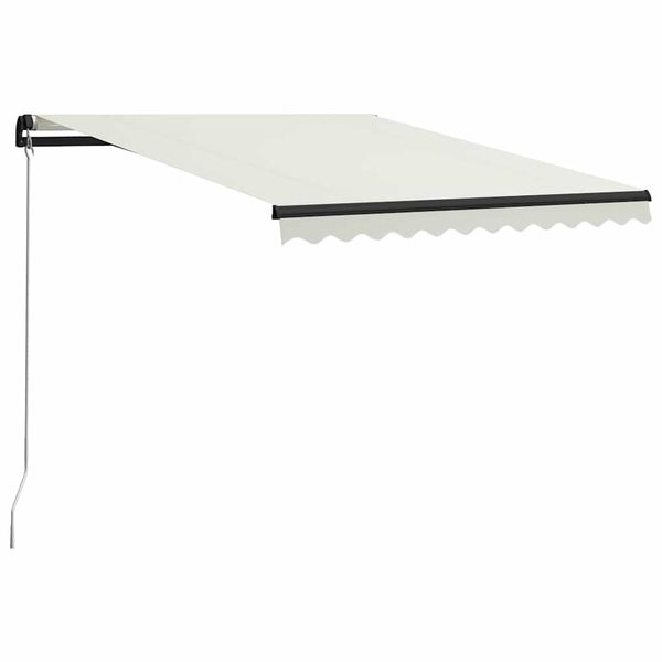 vidaXL Ručne zaťahovacia markíza 300x250 cm krémová