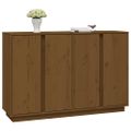 vidaXL Komoda medovohnedá 120x35x80 cm borovicový masív