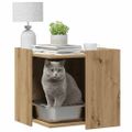 vidaXL Uzavretý box na stelivo dub artisan 53x53x51cm kompozitné drevo