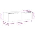 vidaXL Nástenné skrinky 2 ks betónovosivé 68x30x20 cm spracované drevo