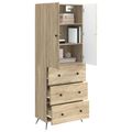 vidaXL Sada skríň 2 ks 66 x 34,5 x 90 cm Kompozitné drevo Dub sonoma
