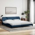 vidaXL Posteľ s matracom Dover modrá 200x200 cm látka