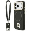 Puzdro Karl Lagerfeld Big Strap Karl Metal Logo MagSafe pre iPhone 17 Pro Max čierne