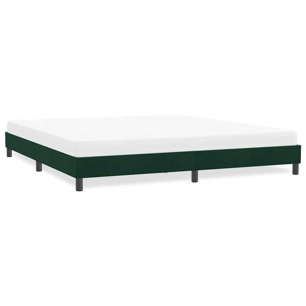vidaXL Rám postele bez matraca Tmavo zelená 180x220 cm Zamat