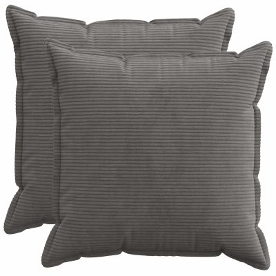 vidaXL Poťah na podložku 2 ks HOUTEN Tmavosivá 80 x 80 cm manšestr