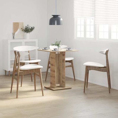 vidaXL Bistro stolík, dub artisan 60x60x75 cm, kompozitné drevo