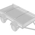 vidaXL Nosník plachty na prívesy 2 Strieborná 102-155 cm Hliník