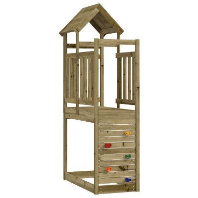 vidaXL Herná veža Hnedá 53 x 110,5 x 214 cm Masívne impregnované drevo