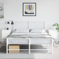 vidaXL Nočné stolíky 2 ks biele 36x39x60,5 cm oceľ