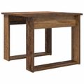 vidaXL Súprava na kávový stolík 2 ks Staré drevo 50 x 52 x 42 cm