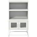 vidaXL Highboard White 68x39x123 cm Oceľ