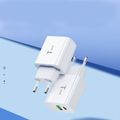 Wall charger t-phox speedy usb-c 20w/usb 18W pd qc + cable lightning 1M white