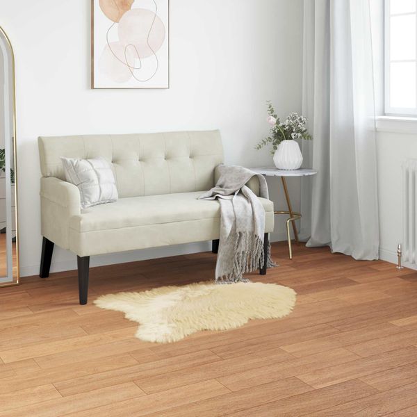 vidaXL Koberec z umelého ovčieho kožucha TAFALLA Krémová 80 x 120 cm